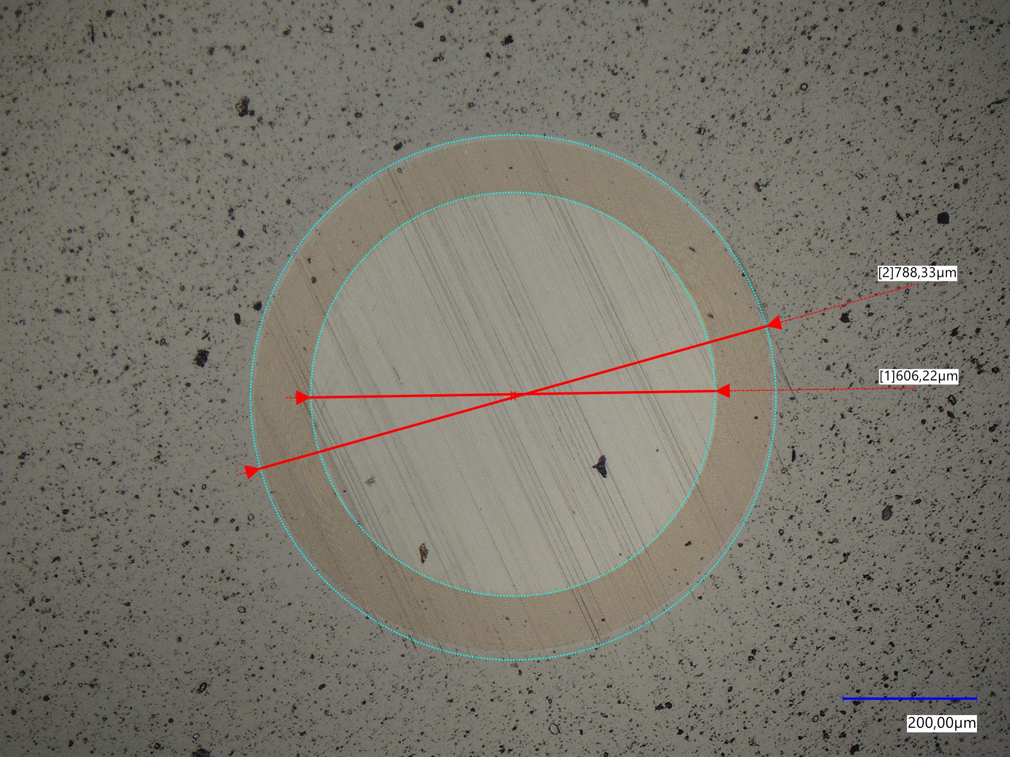 Calotest thickness measurement